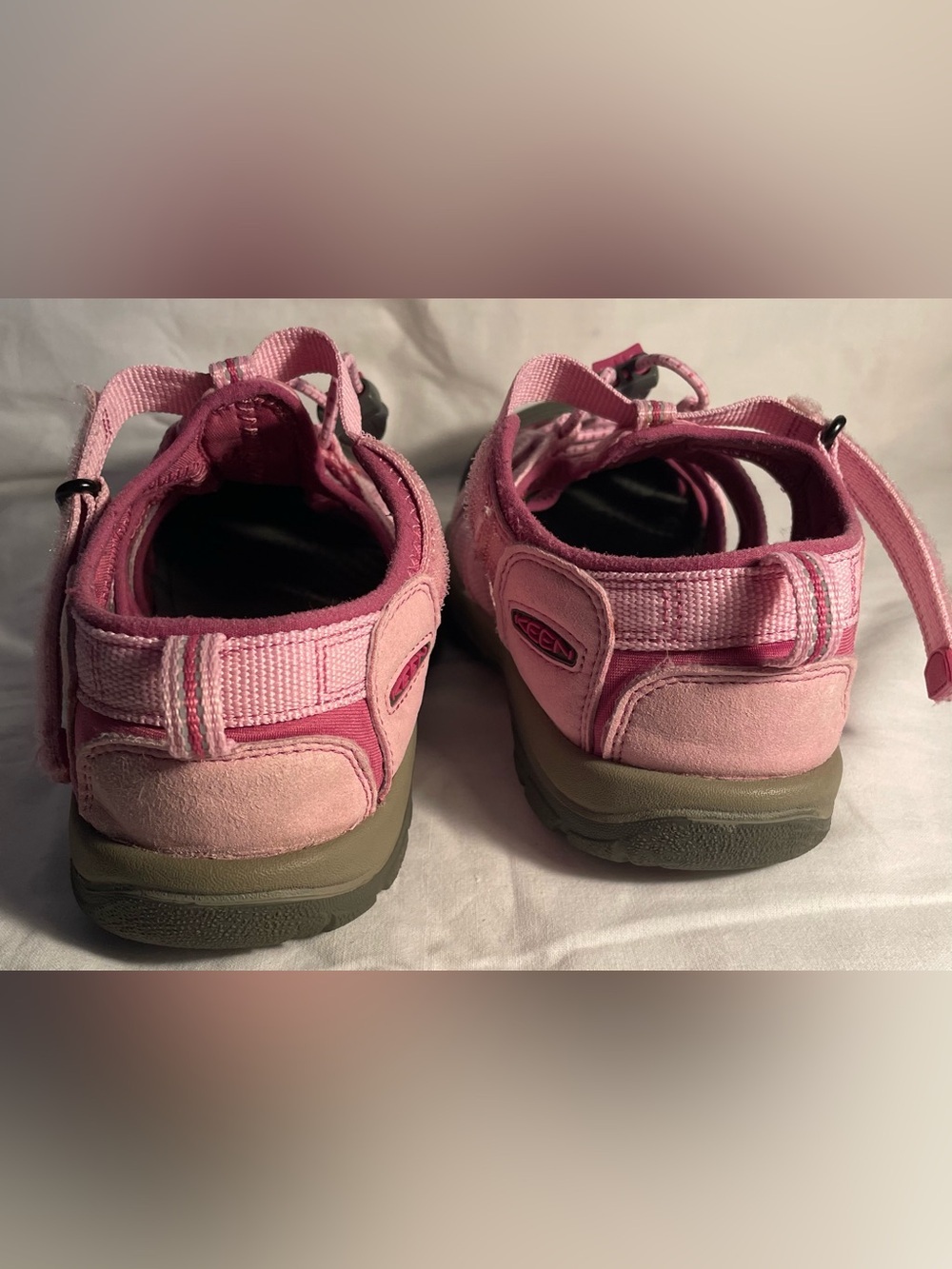 KEEN Newport H2 sandals for kids in a pink and gray colorway Adventure Sandals - Picture 2 of 11